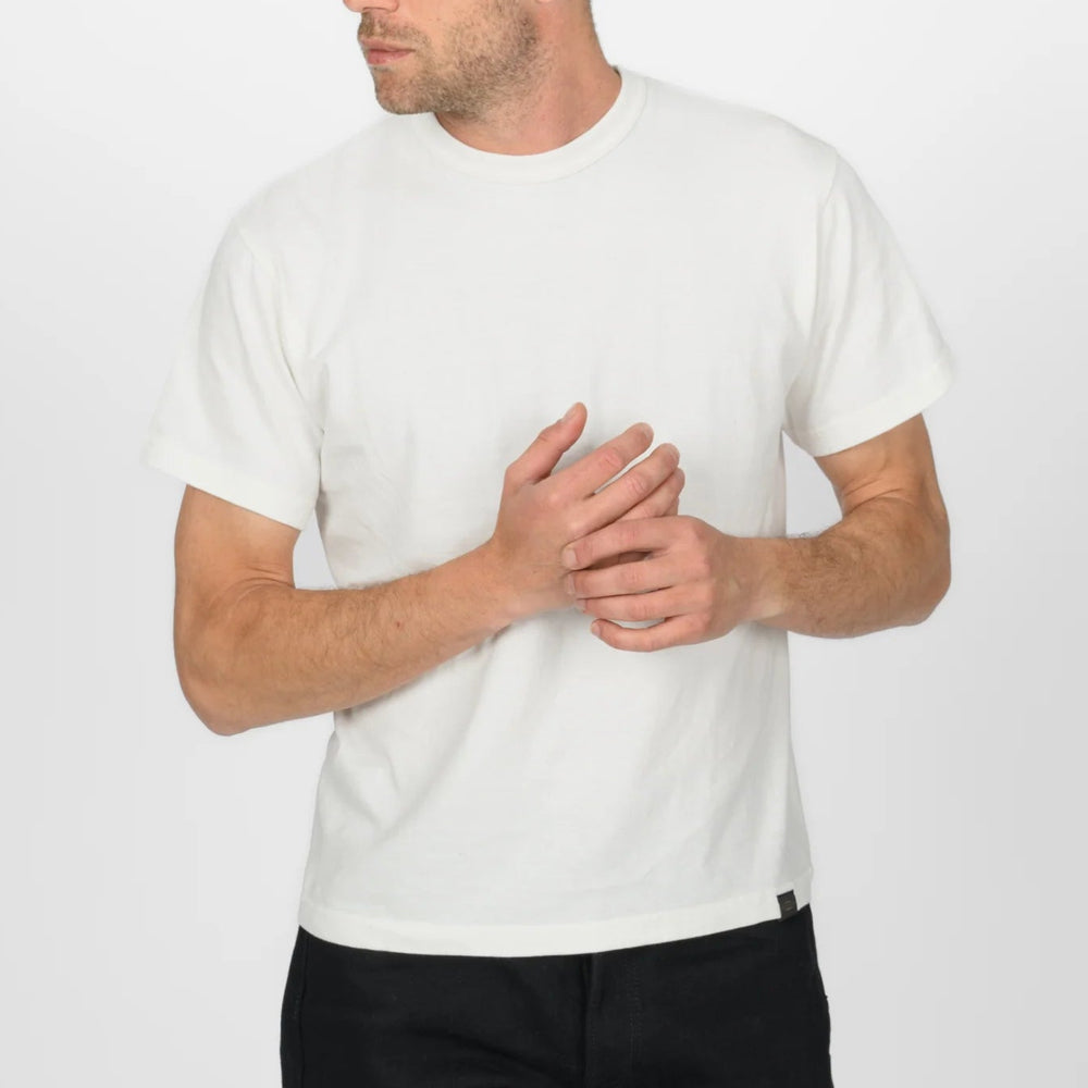 IHT-1610-WHT 6,5 oz.  Loopwheel Crew Neck T-Shirt Weiß
