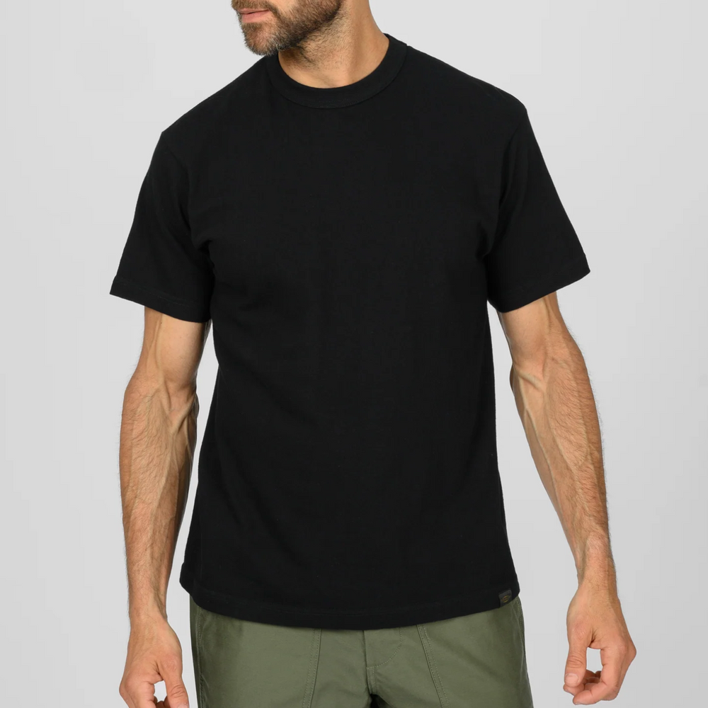 IHT-1610L-BLK 6.5oz. Loopwheel Crew Neck T-Shirt Black