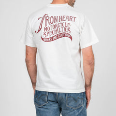 IHT-2501-WHT 7.5 oz. Printed Loopwheel Crew Neck T-Shirt White 