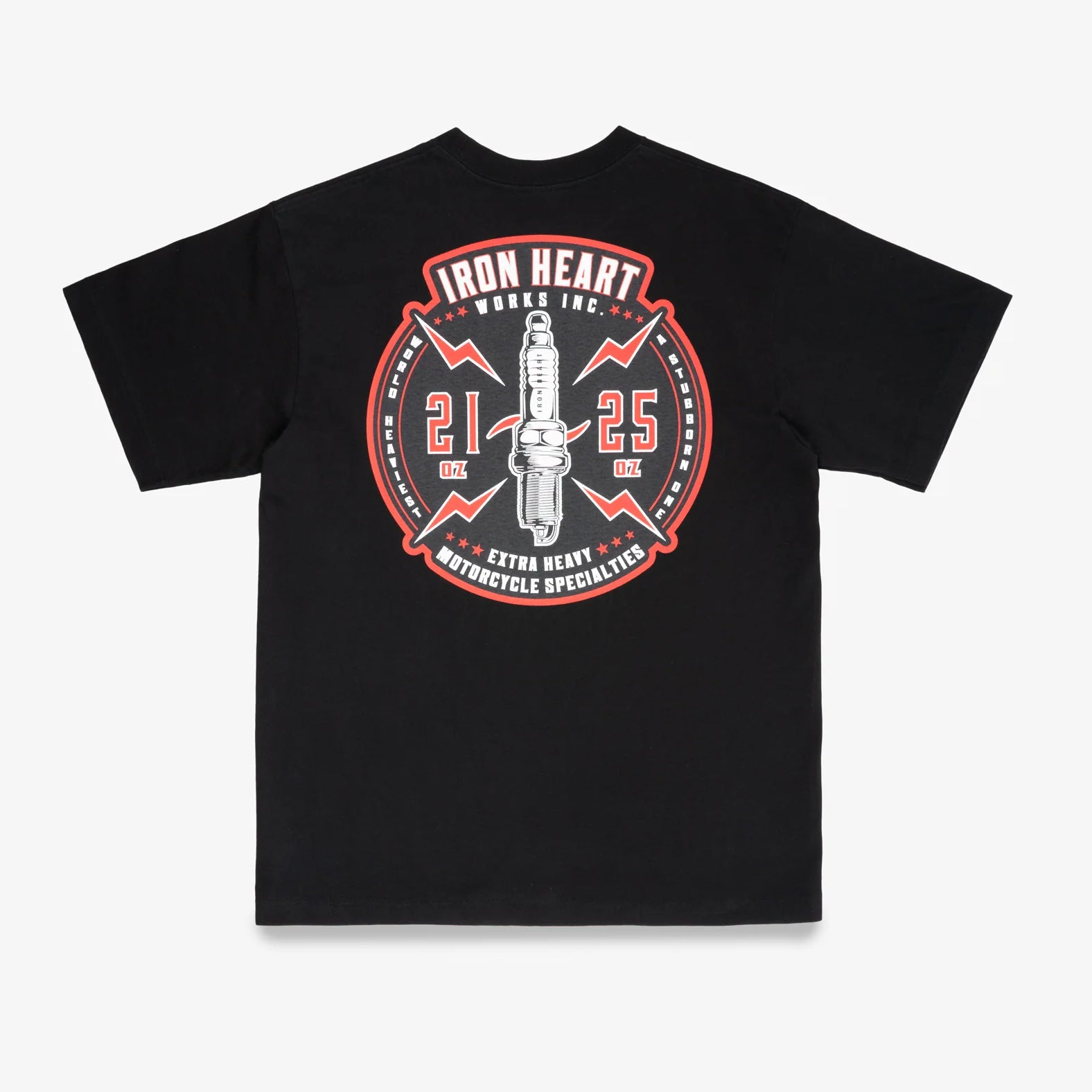 IHT-2503-BLK 7,5 oz. Printed Loopwheel Crew Neck T-Shirt Schwarz