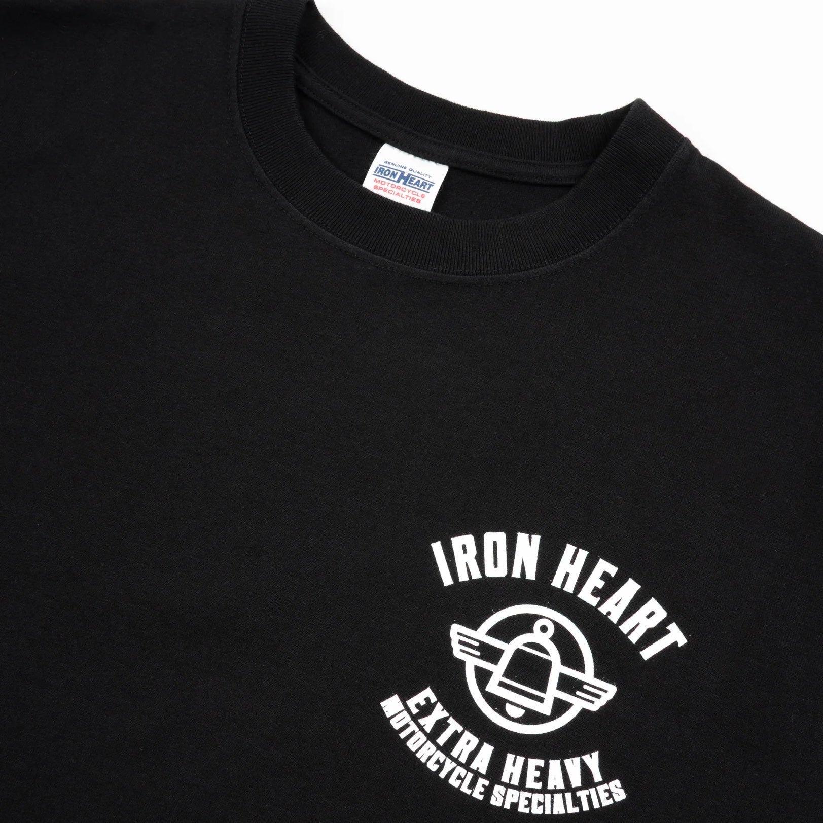 IHT-2503-BLK 7,5 oz. Printed Loopwheel Crew Neck T-Shirt Schwarz