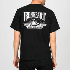 IHT-2601-BLK 7,5 oz. Printed Loopwheel Crew Neck T-Shirt Schwarz