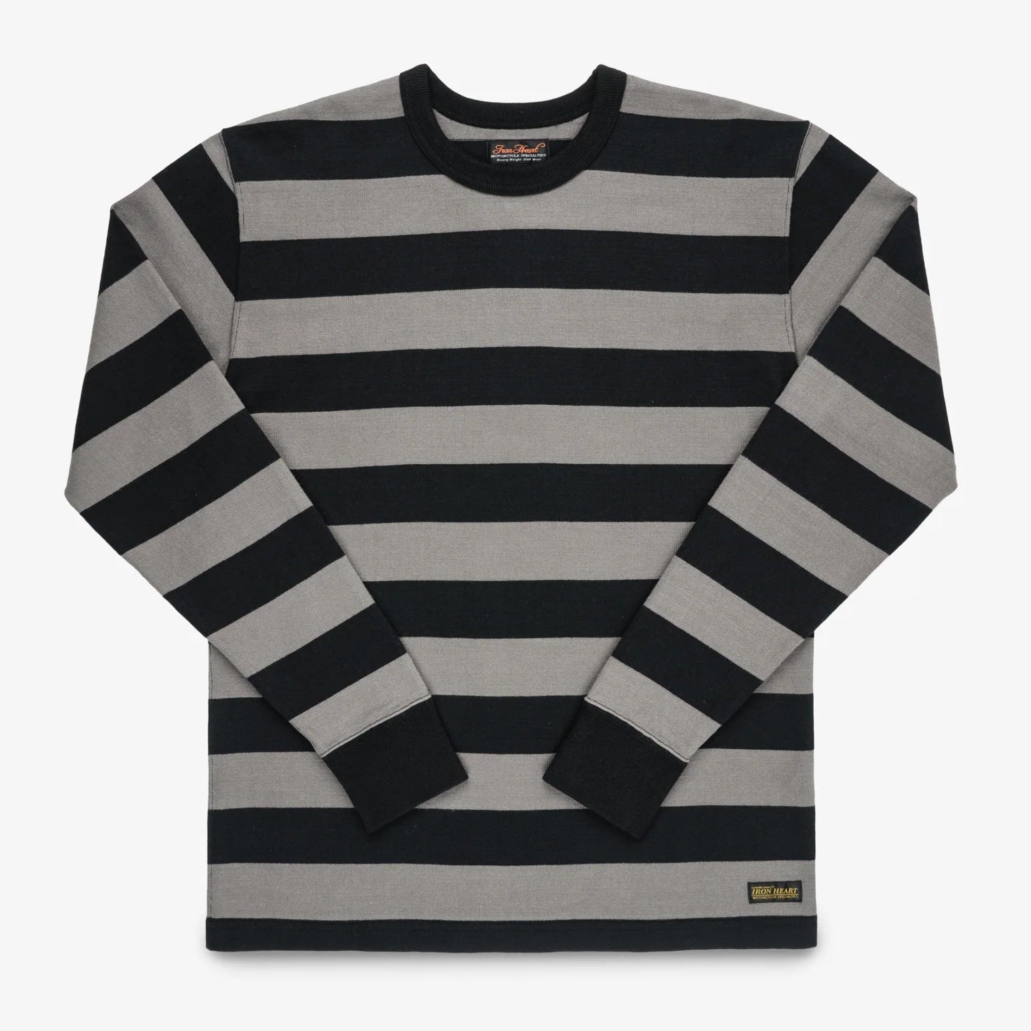 IHTB-01-GRY-BLK 11oz Cotton Long-Sleeved Sweater Grey/Black