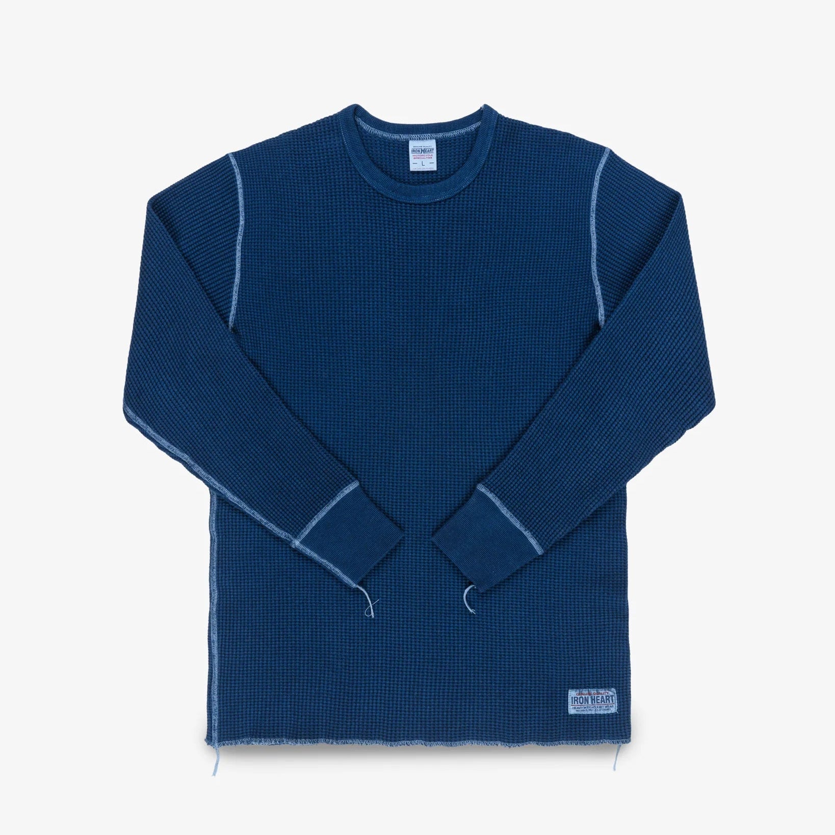 IHTL-1301-IND Waffle Long Sleeved Thermal Top Indigo