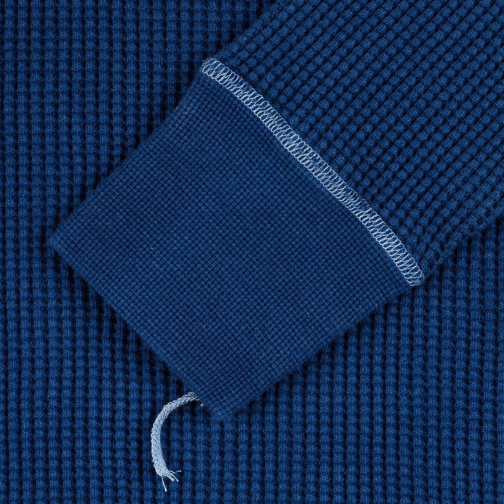 IHTL-1301-IND Waffle Long Sleeved Thermal Top Indigo