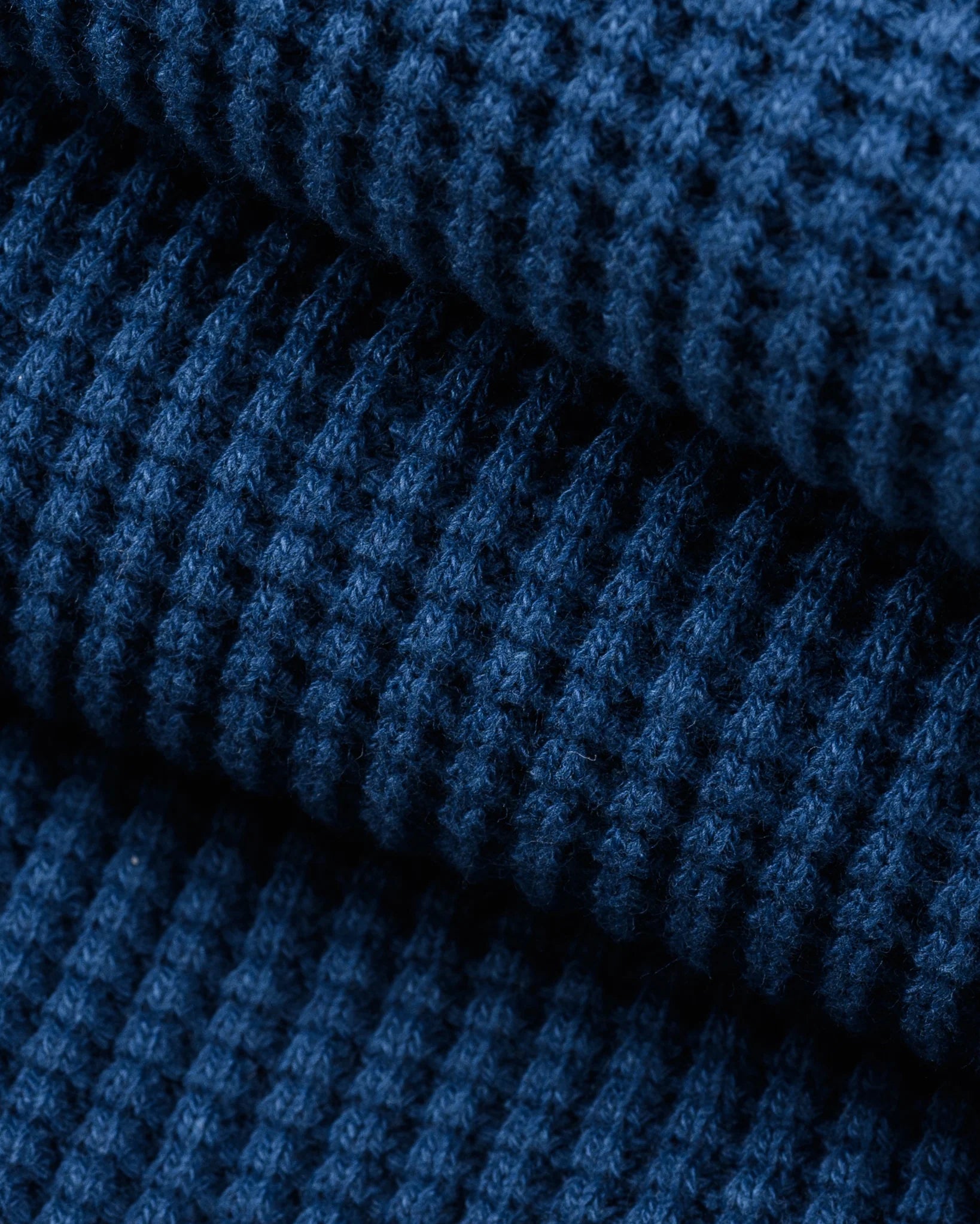 IHTL-1301-IND Waffle Long Sleeved Thermal Top Indigo