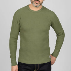 IHTL-1301-OLV Waffle Long Sleeved Thermal Top Oliv
