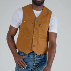 IHV-03-BRN 17 oz. Cotton Duck Work Vest Brown