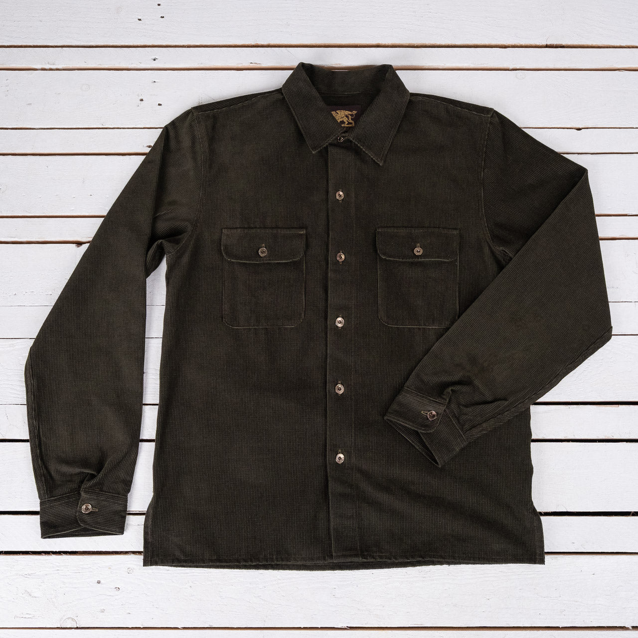 Webster Shirt Square Corduroy Dark Green