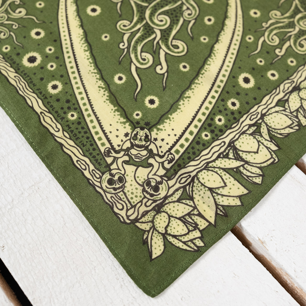 Bandana "Skull" Green