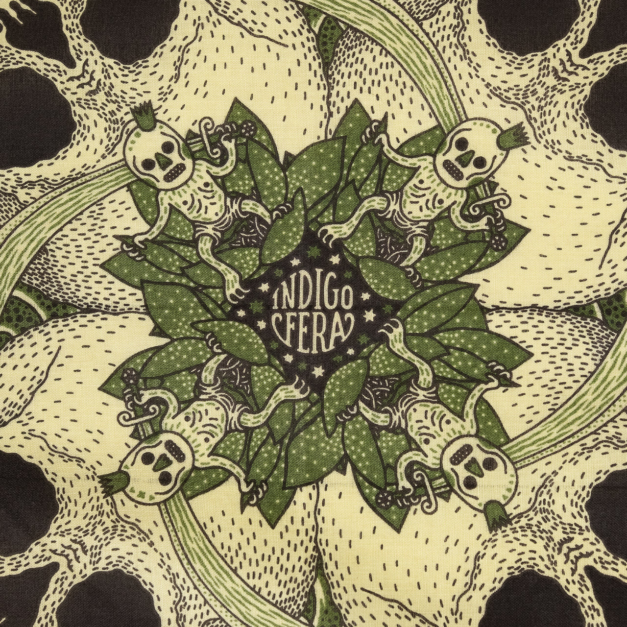Bandana "Skull" Green