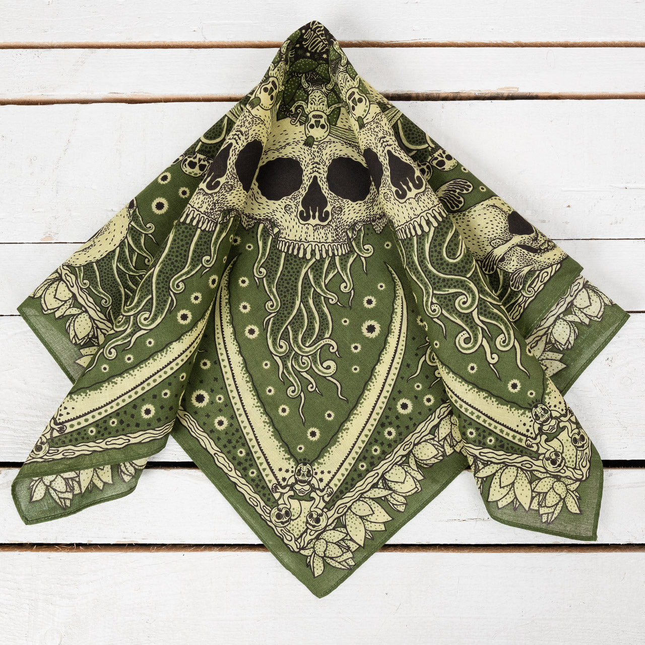 Bandana "Skull" Green