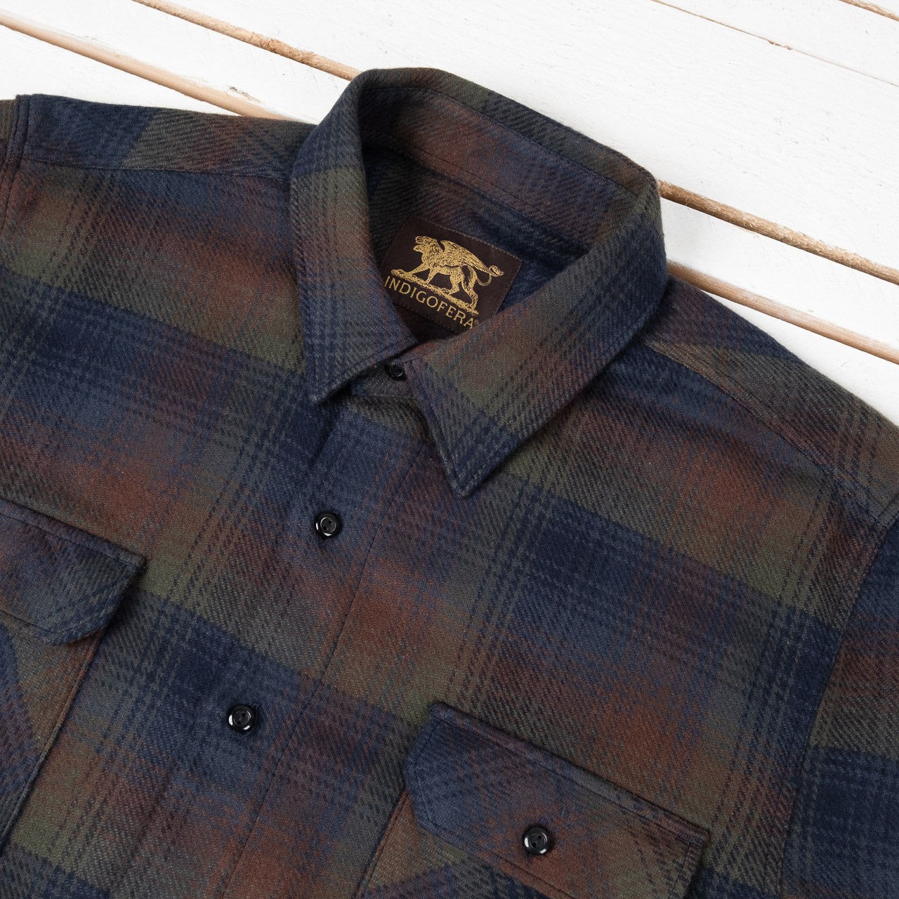 Bryson Flannel Check Shirt Green