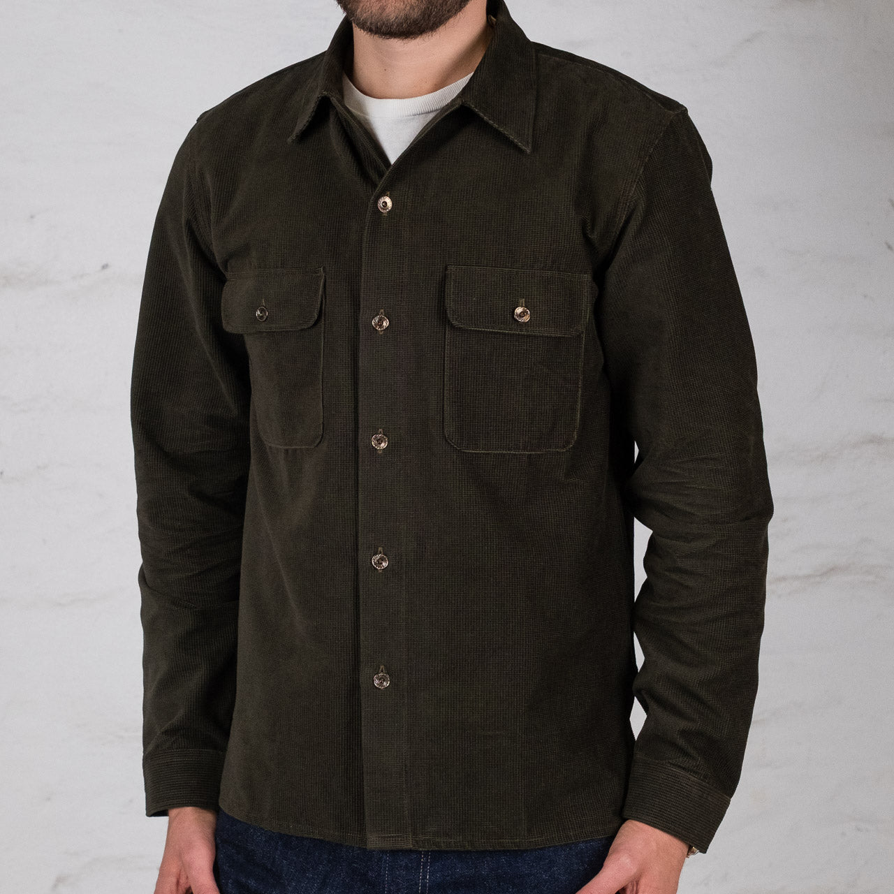Webster Shirt Square Corduroy Dark Green