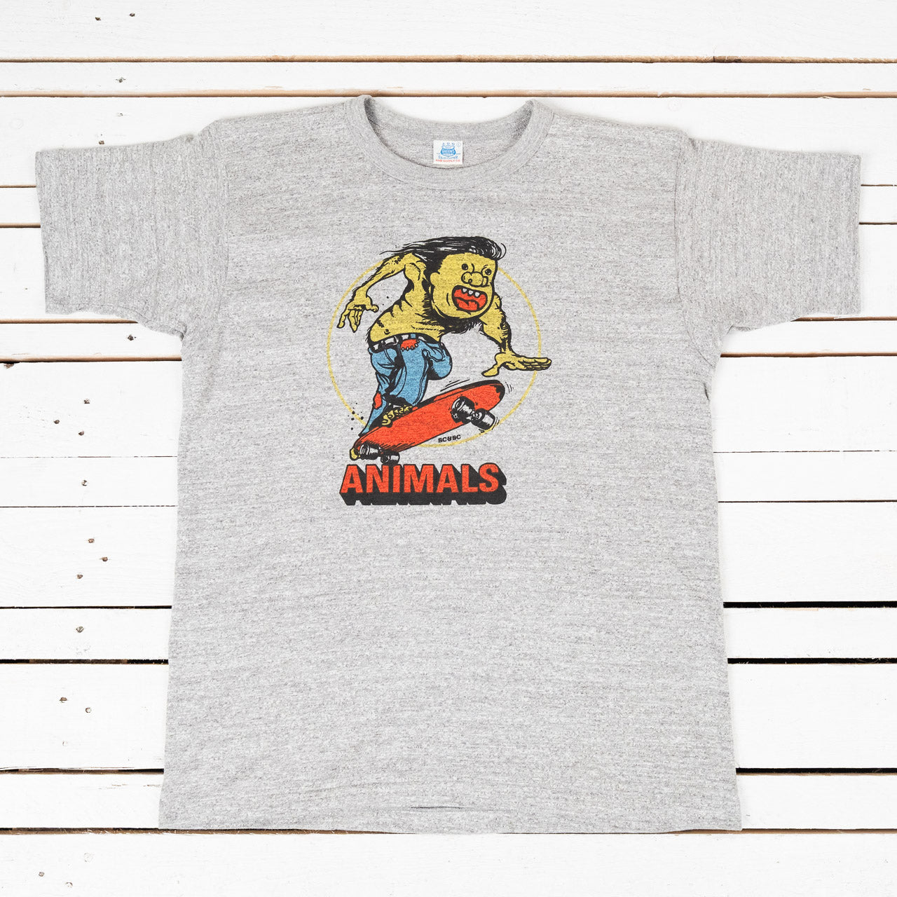 Animal Skater T-Shirt Grau Meliert