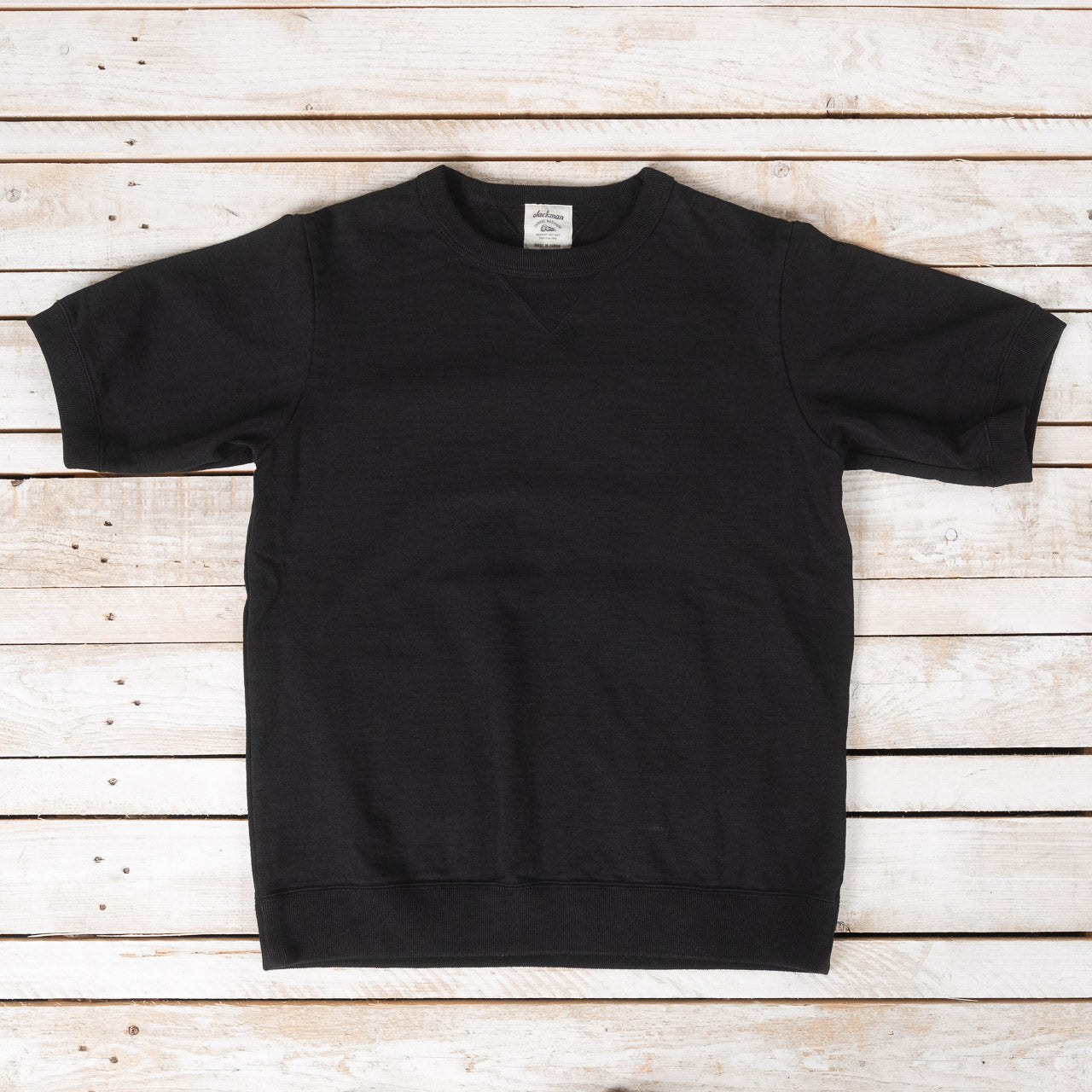 Ultra Heavy Dotsume Rib T-Shirt Black