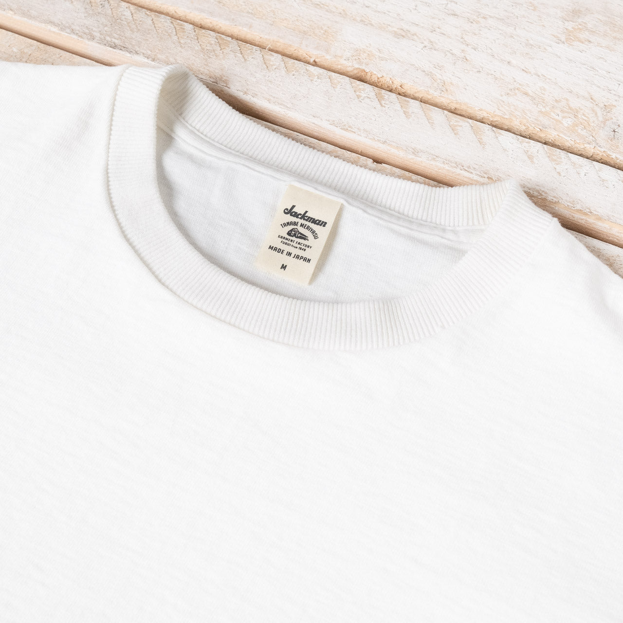Jackman Ultra Heavy Dotsume T-Shirt Off White