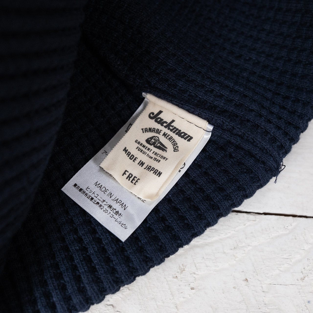 Waffle Knit Cap Schwarz