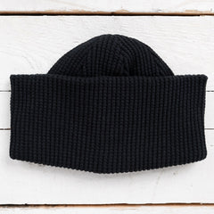 Waffle Knit Cap Black