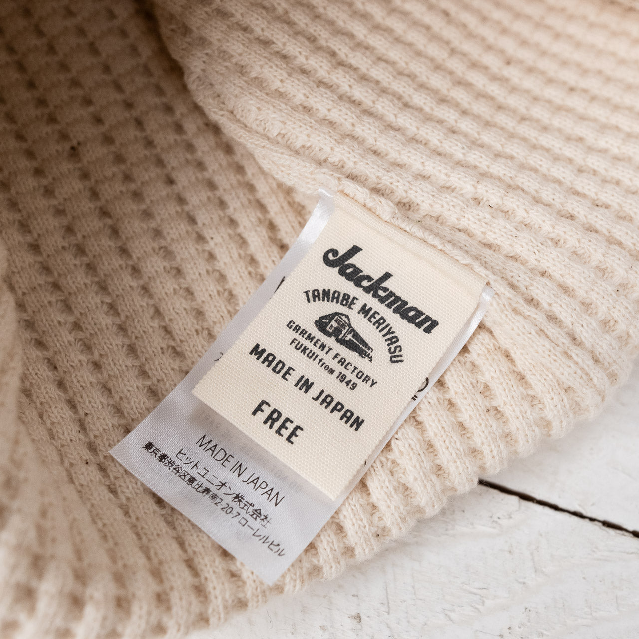 Waffle Knit Cap Ivory