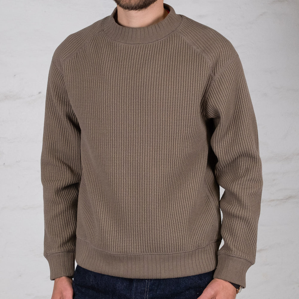 Waffle Mid-Neck Sepia