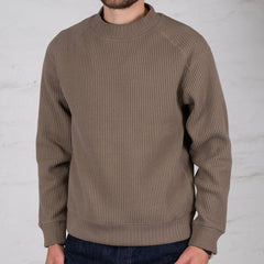 Waffle Mid-Neck Sepia