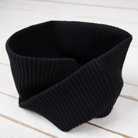 Waffle Twist Snood Schwarz