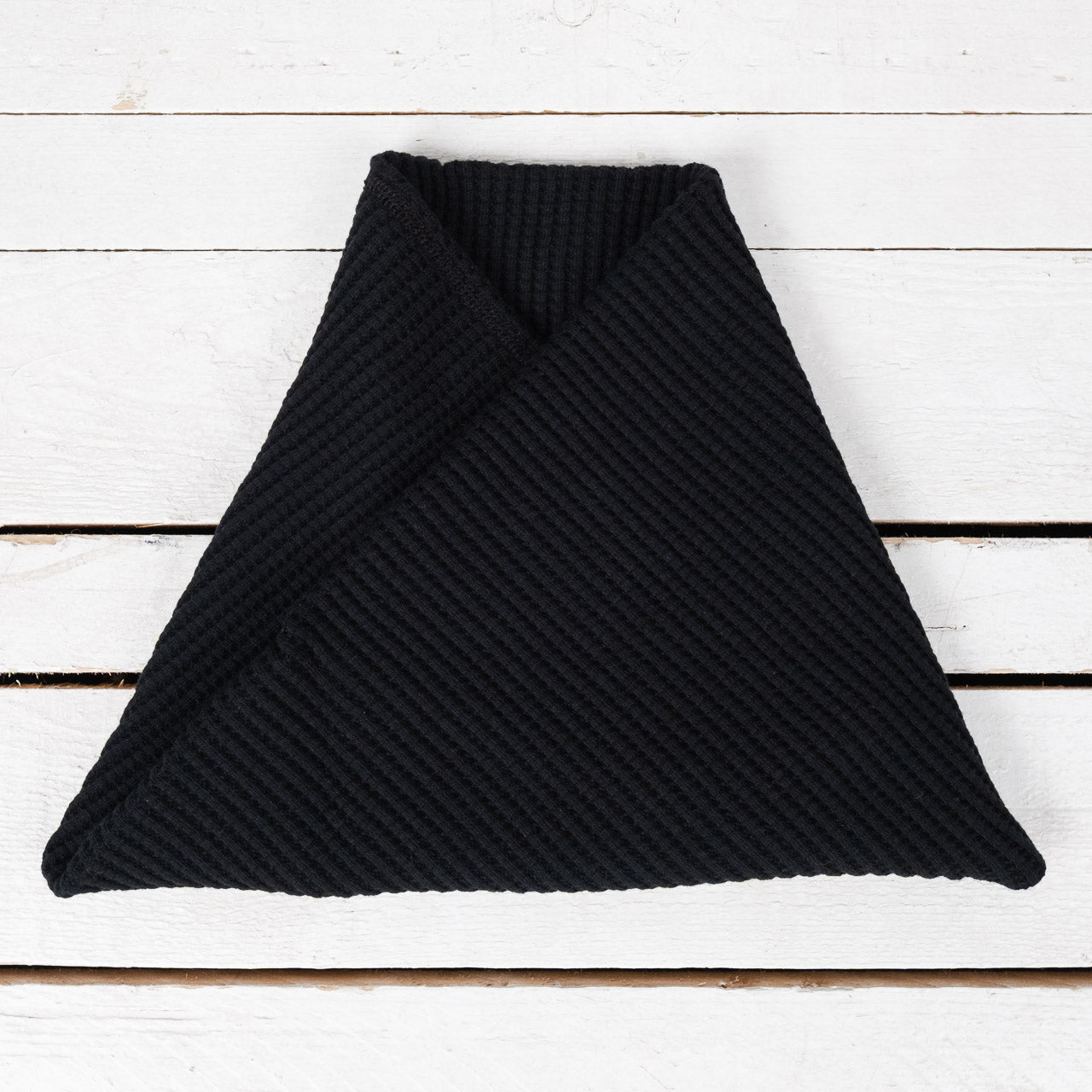 Waffle Twist Snood Schwarz
