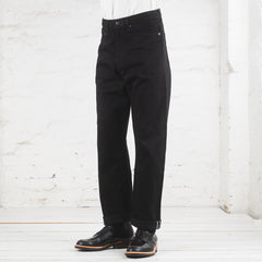 J514 14 oz. Black loose selvedge jeans