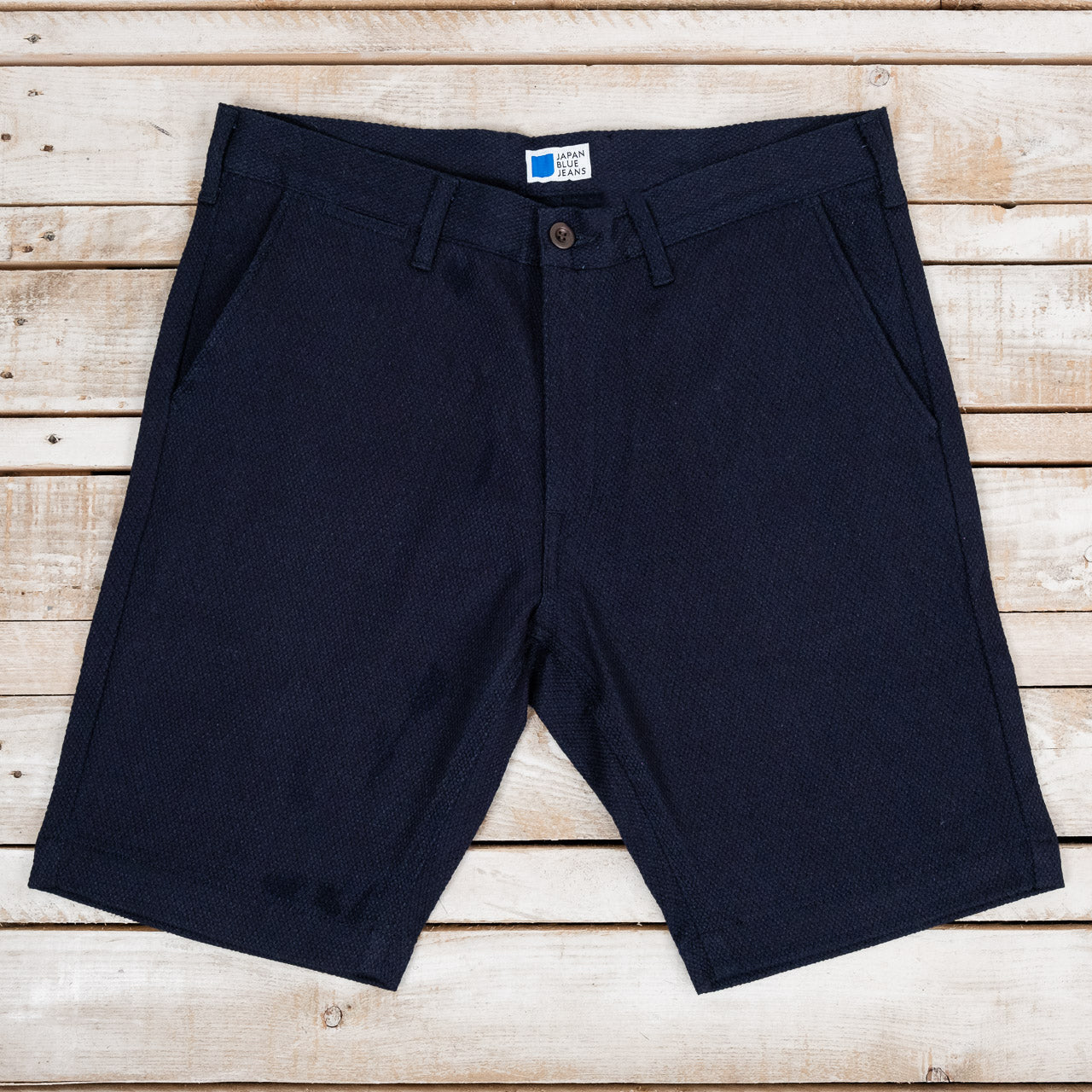 Japan Blue Sashiko Indigo Jacquard Shorts