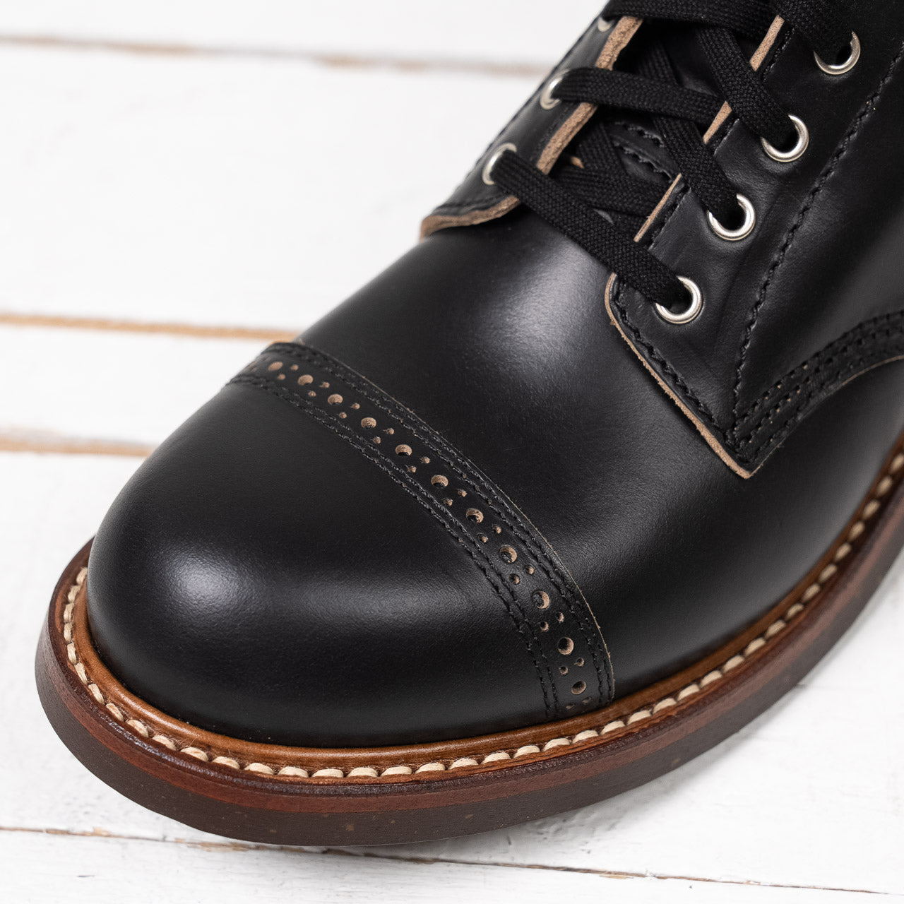 LK-014 Combat Boots Horween CXL Black