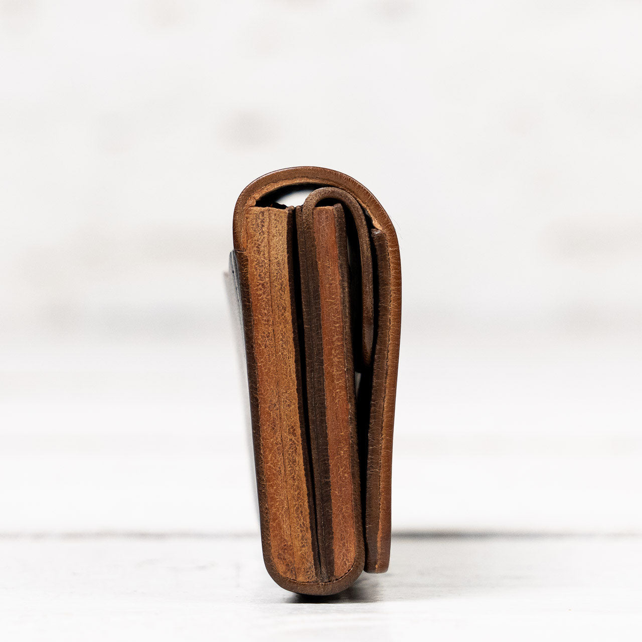 Card Case Double Horsebutt Leather Schwarz