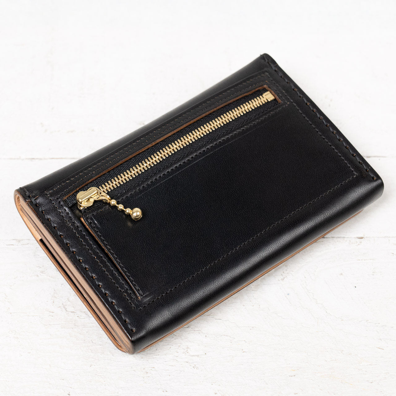 Middle Truckers Wallet Horsebutt Leather Schwarz