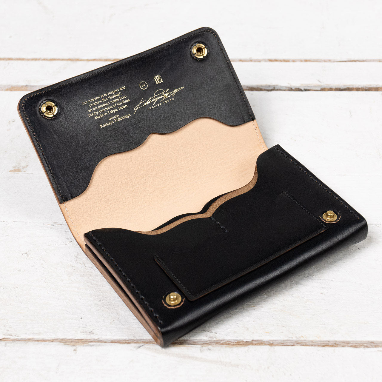 Middle Truckers Wallet Horsebutt Leather Schwarz