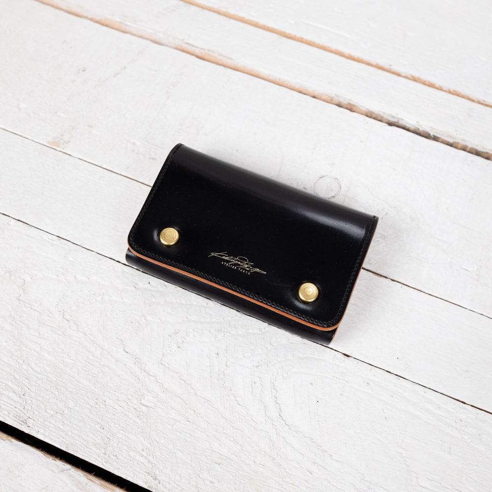 Middle Truckers Wallet Cordovan Leather Schwarz