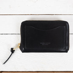 Round Zip Wallet Heri-Kaeshi Black
