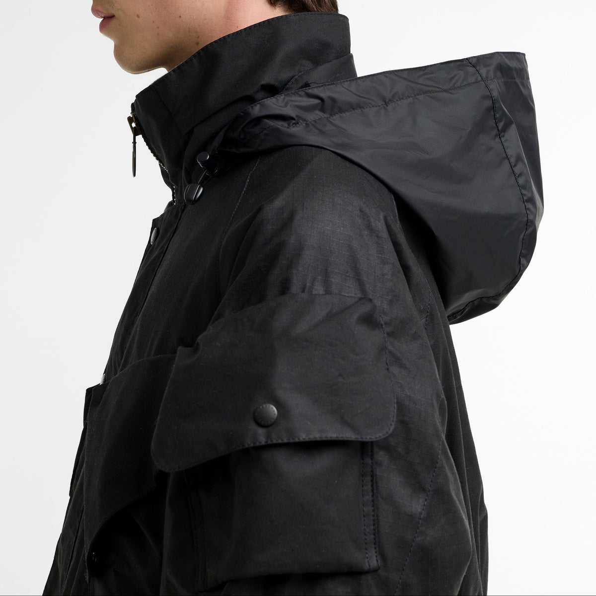 Veste cirée en ripstop Barbour x Norbit noir