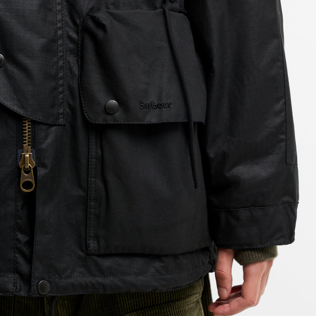 Veste cirée en ripstop Barbour x Norbit noir