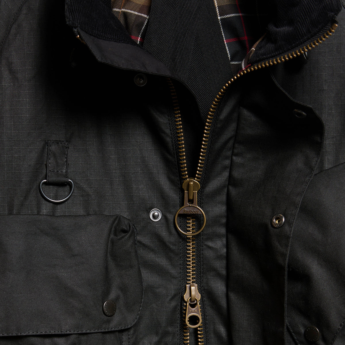 Veste cirée en ripstop Barbour x Norbit noir