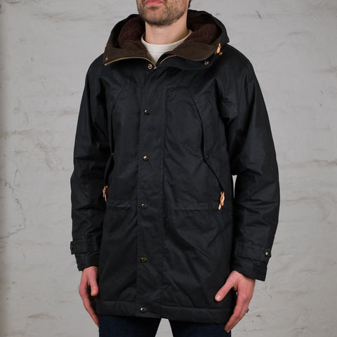 Long Mountain Jacket Black Waxed