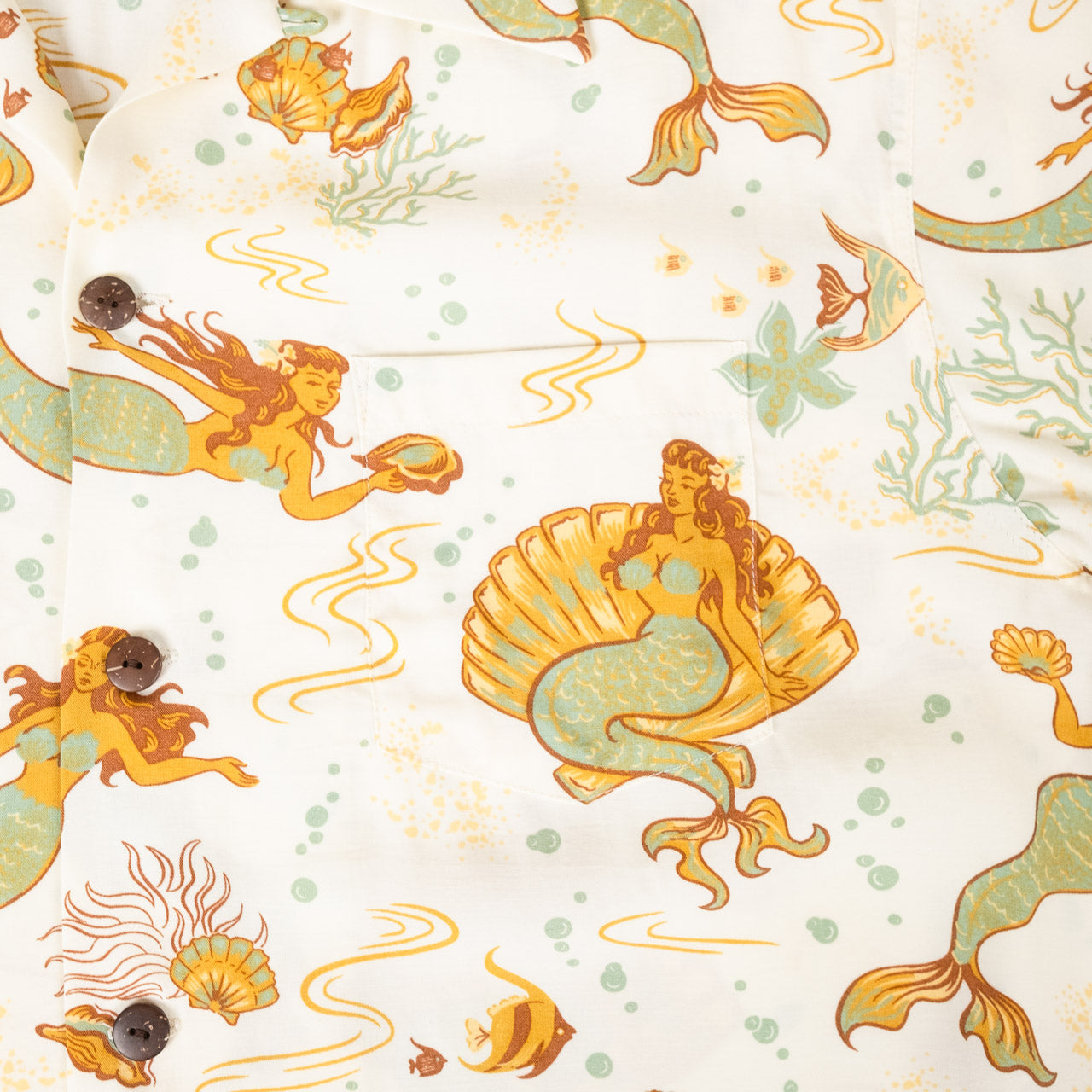 Mermaids Hawaii Hemd Braun