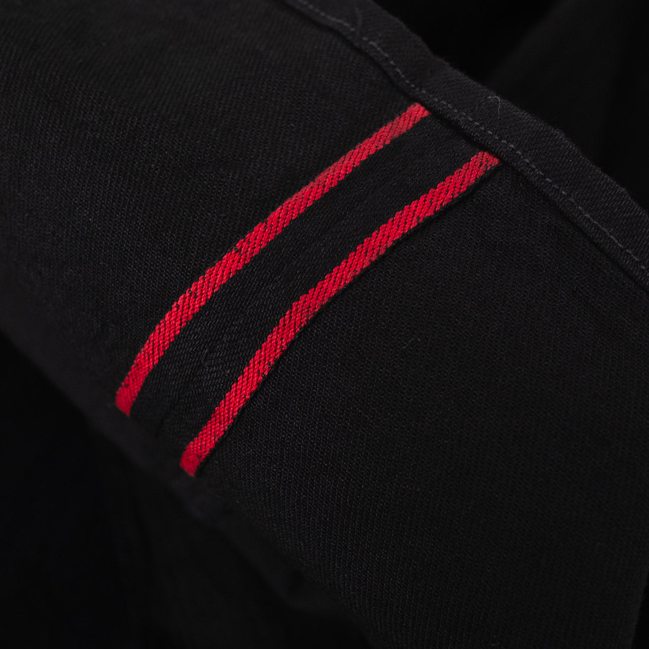 Pleat Denim Trousers Cotton Hemp Lightweight Denim Black