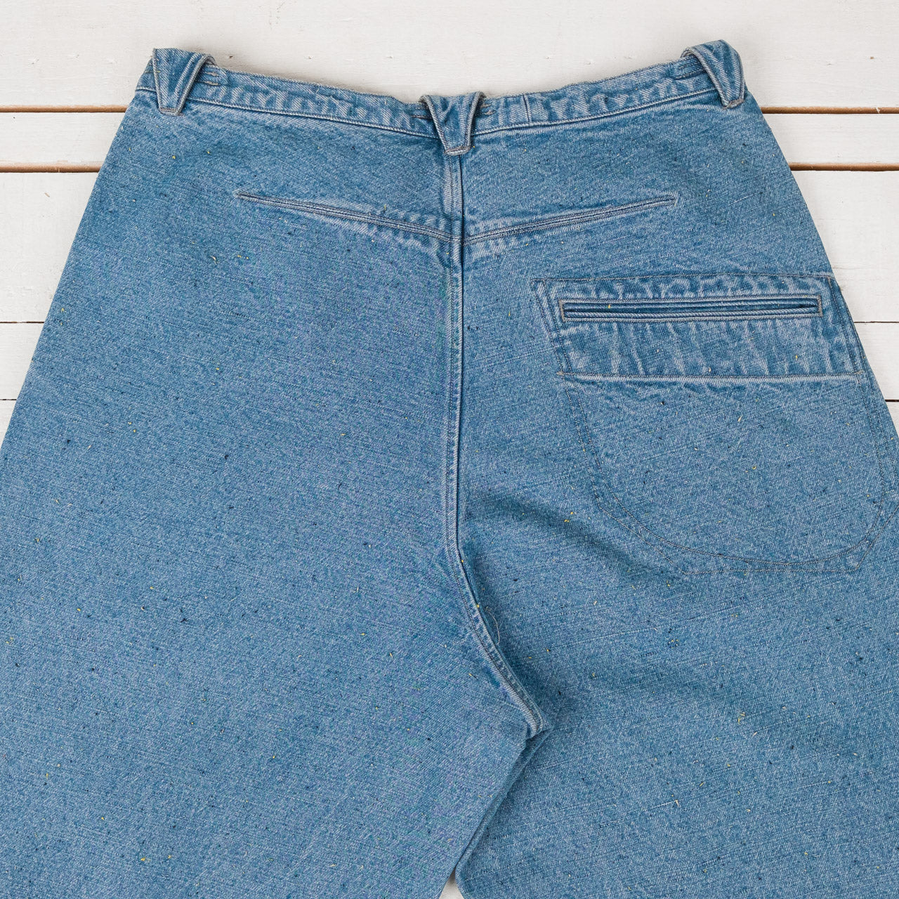 Pleat Denim Trousers Donegal Denim Horizon