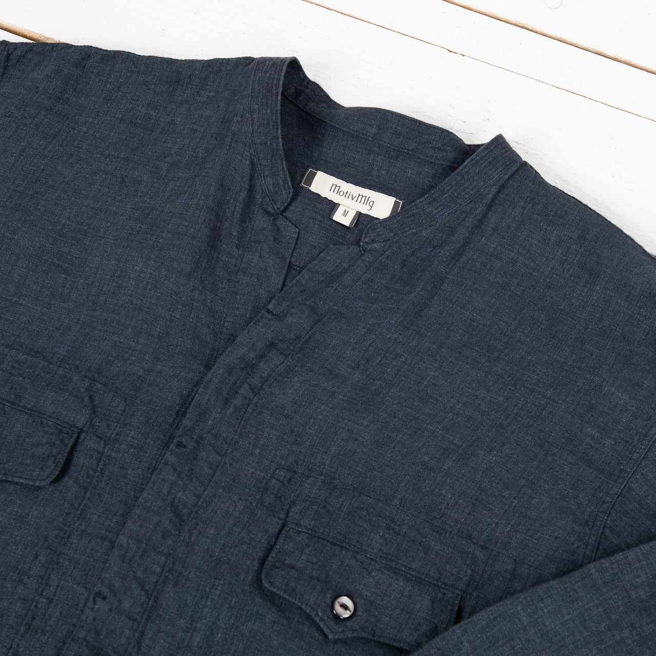 Mikhail Shirt Superfine Linen Broadcloth Asphalt