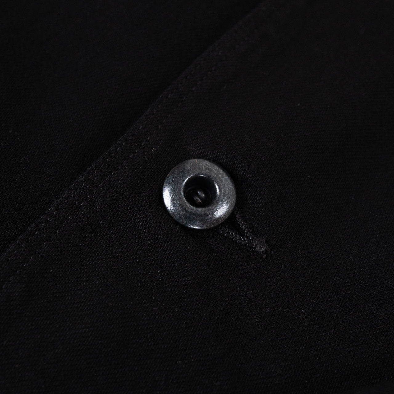 Peak Lapel Denim Lounge Jacket Cotton Hemp Lightweight Denim Black