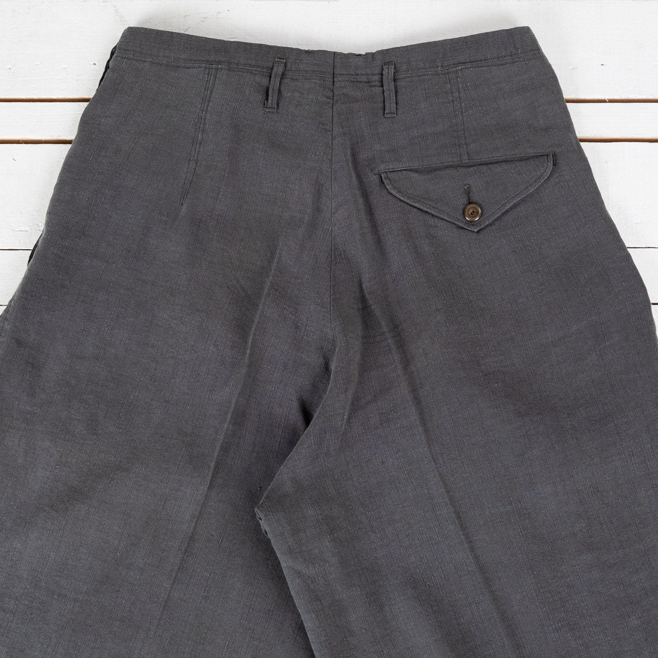 Waistband Trouser Silk Hemp Broadcloth Slate