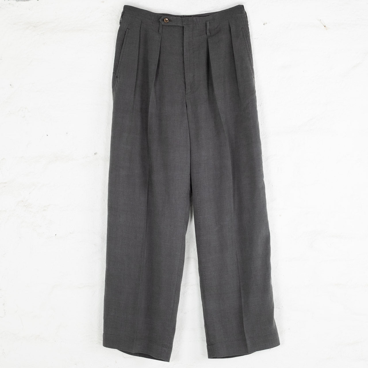 Waistband Trouser Silk Hemp Broadcloth Slate