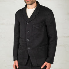 Continental Sack Jacket Linen Wool Black
