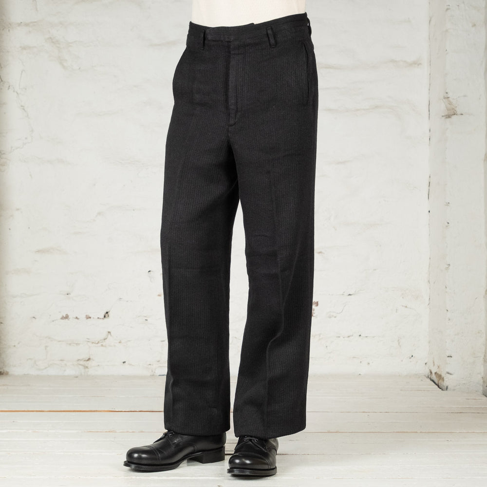 Loft Trousers Linen Wool Schwarz