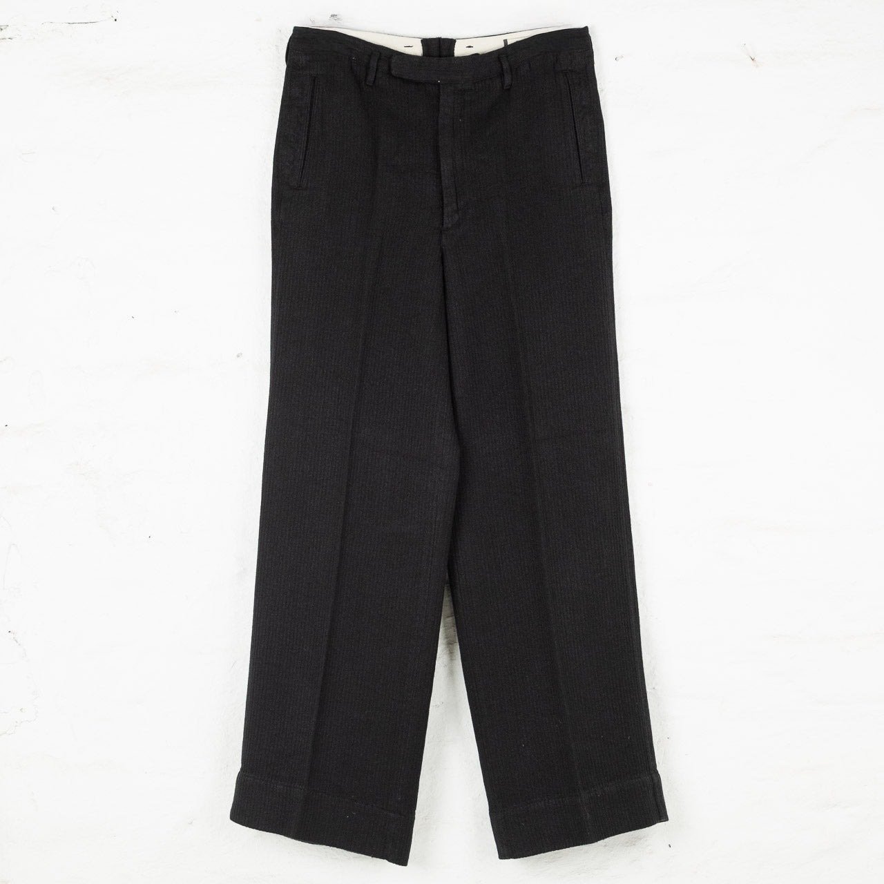 Loft Trousers Linen Wool Black